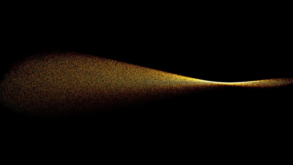 Abstract 3D Render gold wave background